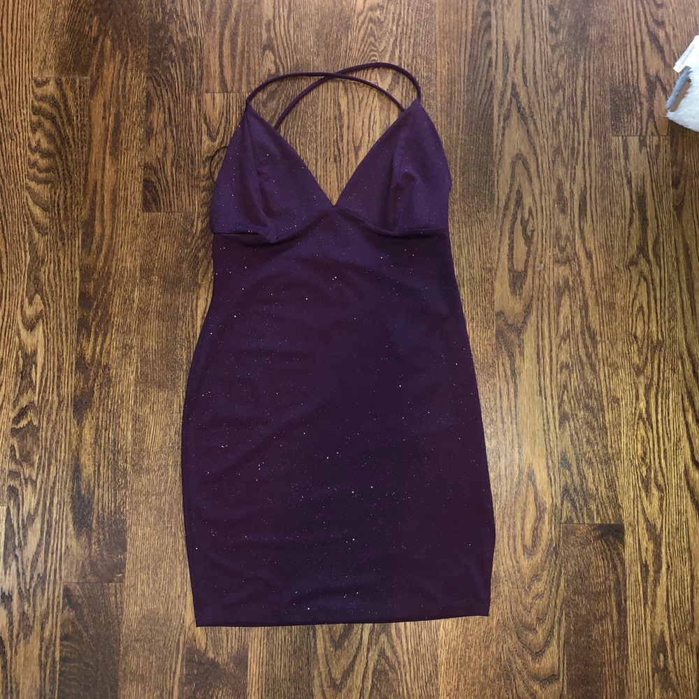 Sparkly plum dress!